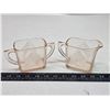 Image 3 : Pink depression glass cream and sugar dishes