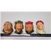 4 "Legend Products" Sherwood Forest decorative heads - Robin Hood, Little John, Maid Marion, etc.
