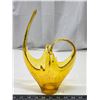 Altaglass yellow blown glass bowl - From Medicine Hat, AB - 11"H