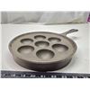 Image 2 : Cast Iron Aebleskiver pan - 9" across