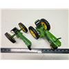 Image 3 : 2 John Deere die cast model tractors - 1 has missing wheel - ERTL