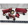 Image 1 : Die cast model tractors and wagons - assorted