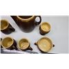 Image 3 : Vintage "Laurentian" pottery dish set - Coffee pot, cups, cream n sugar, etc. Made in Canada