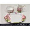 Image 3 : Royal Albert "Blossom Time" cream n sugar dish, w/ tray