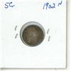 Image 1 : 1902H CDN SILVER 5 CENT F