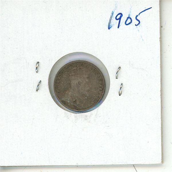 1905 CDN SILVER 5 CENT VG-F