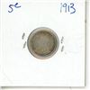 Image 1 : 1913 CDN SILVER 5 CENT VF-XF