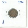 Image 1 : 1920 CDN SILVER 5 CENT F