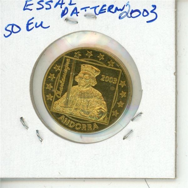 2003 - Andorra, 50 Euro Cent, Fantasy Euro Patterns, Essay-Trial,