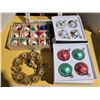 Image 2 : Vintage Christmas glass tree ornaments & mini wreath