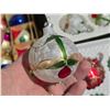Image 4 : Vintage Christmas glass tree ornaments & mini wreath