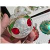 Image 5 : Vintage Christmas glass tree ornaments & mini wreath