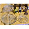 Image 2 : Assorted collectibles - serving dishes, floating LED solar lights, salt n pepper shakers, etc.