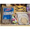 Image 2 : Collection of sewing/knitting items - Patterns, crochet books, yarn, scissors, etc.