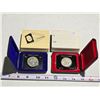 Image 1 : 2 Canadian nickel dollars, in clam shell cases - 1970-71