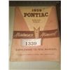 Image 1 : 1959 PONTIAC SERIES 7000 MAINTNANCE MANUAL