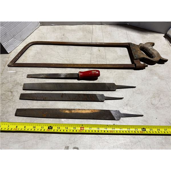 Round Smooth File and Hand Saw.