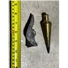 Image 1 : Vintage Brass Plumb Bob and Eagle Wing.