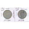 Image 1 : 1910 & 1919 Canadian Silver 50 Cent Coins