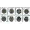 Image 1 : 8 Canadian 1 Dollar Coins - various years