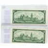 Image 2 : 2 1967 Canadian 1 Dollar Bills, Beattie/Rasminsky; 1 has 1867-1967 Serial Numbers