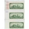 Image 2 : 3 1967 Canadian 1 Dollar Bills, Beattie/Rasminsky; Consecutive Serial Numbers