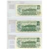 Image 2 : 3 1973 Canadian 1 Dollar Bills; 1 Replacement Note & 1 "X" Note