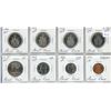 Image 1 : 4 Canadian 50 Proof Cent Coins, 3 U.S.A Proof Coins (50¢, 25¢, 5¢) & England 1 Cent Proof Coin