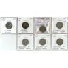 Image 1 : 7 U.S.A. 5 Cent Coins; 4 Indian Head, 2 Barber Nickels & 1 Indian Head Made into Lapel Pin