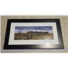 Image 1 : Framed glass Abandoned building on prairie print - 27.5"x15.5"H