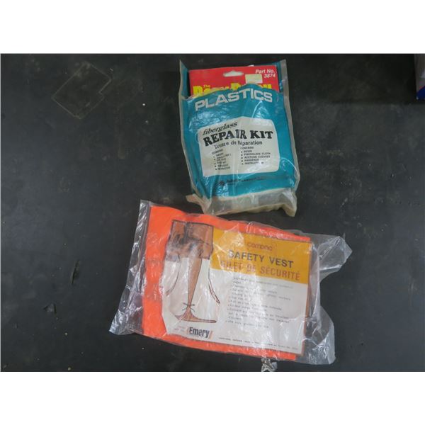 safety vest and fiberglass repair kit
