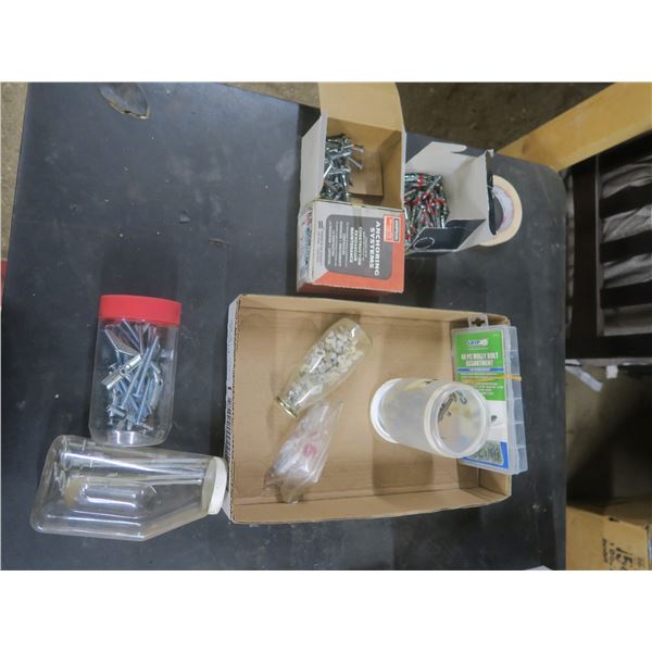 box of assorted hardware