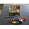 Image 2 : box of sockets+ screw drivers and tape measures