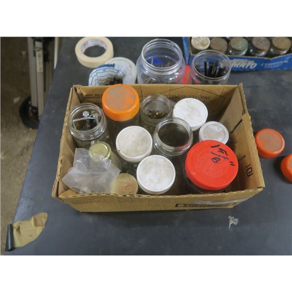 box of assorted hardware