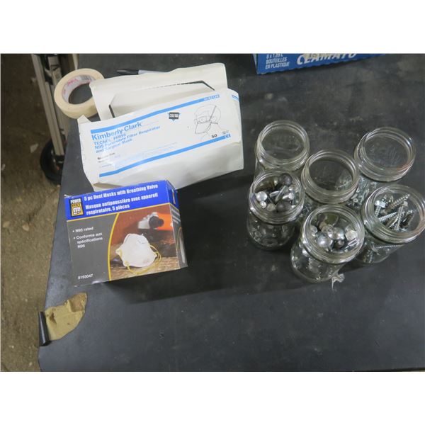 box of assorted hardware