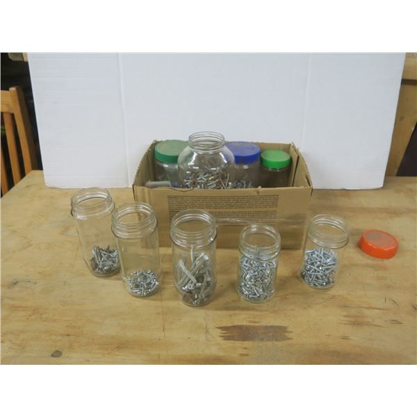 jars of assorted hardware