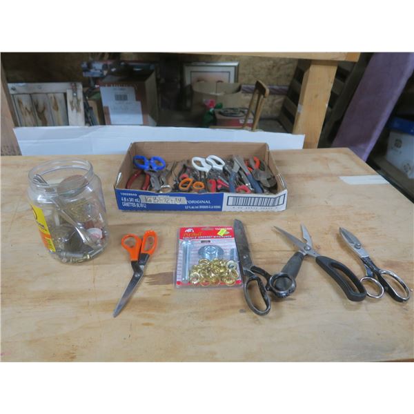 scissors+ assorted hardware