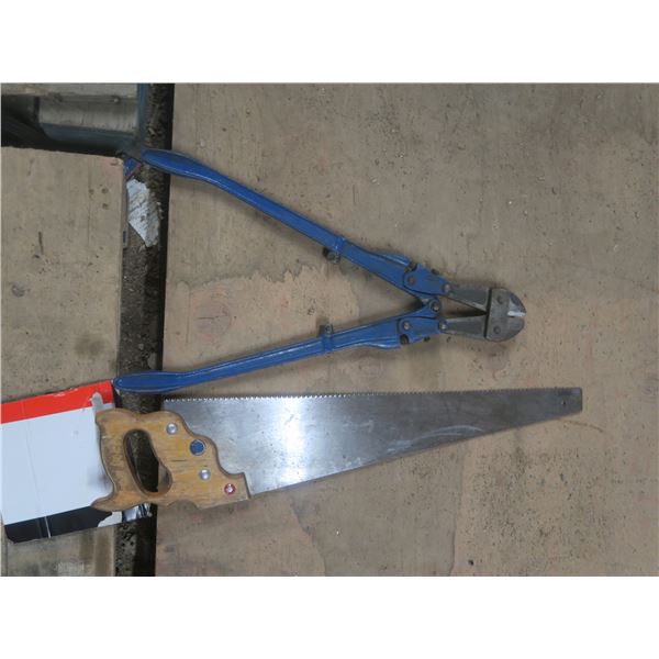 bolt cutters and carpenter saw