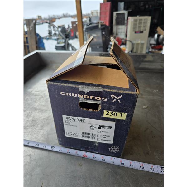 Grundfos, cast iron, non submersible circulation pump, 240V - New, in box