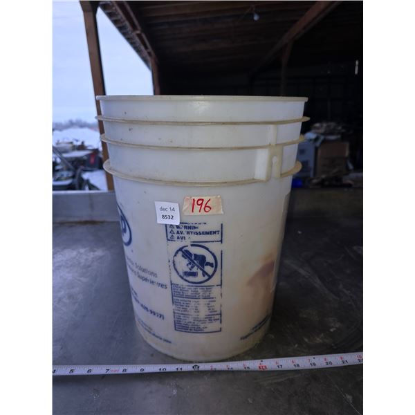 Pail of assorted wrenches