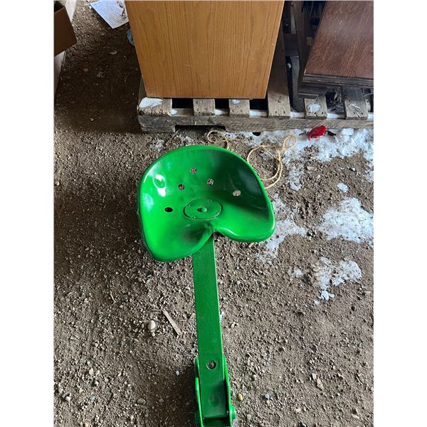 vintage painted tractor seat