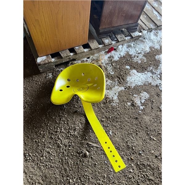 vintage painted tractor seat