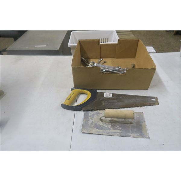 box of assorted tools