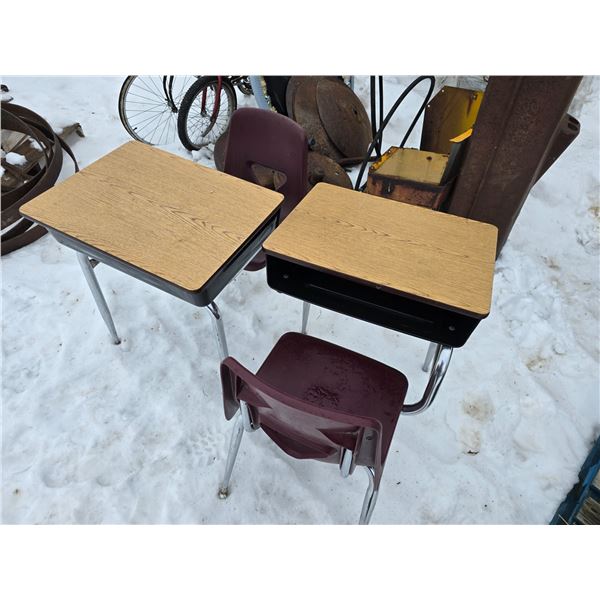 2 School desks