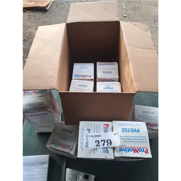 LOT OF PROMOTIVE OIL FILTERS