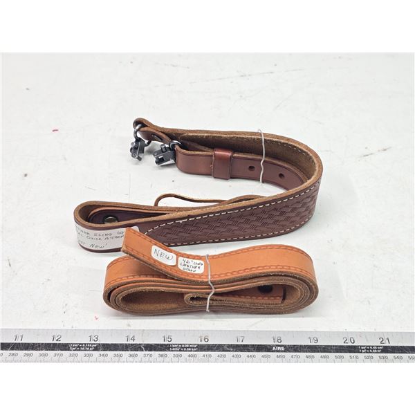 2x New/Like new, leather gun straps