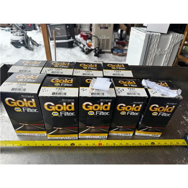 Lot of 6 Gold NAPA Filter (1160).