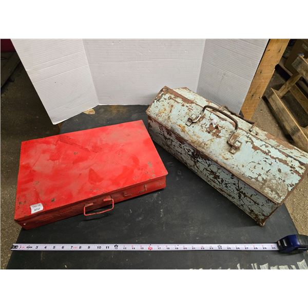 2 Metal tool boxes