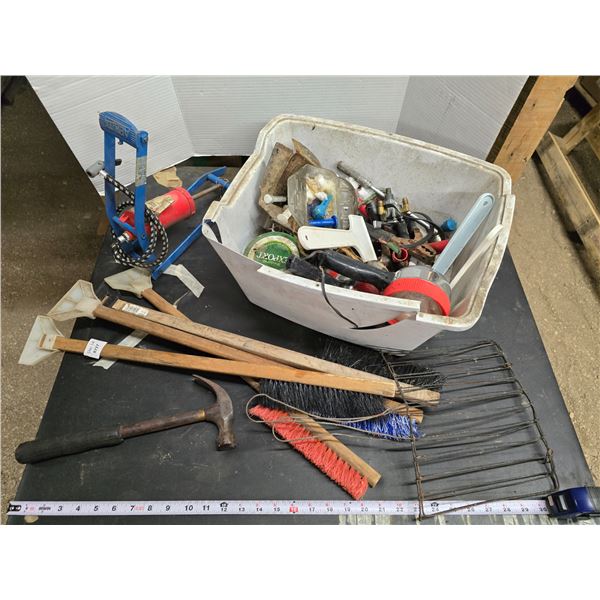 Bundle of hardware's - Snow brushes, lights, air pump, etc.