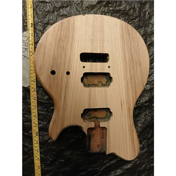 Double Cut With Trem Three Layer Guitar Body Unfinished
